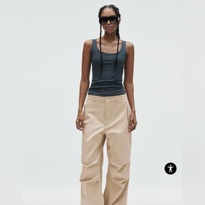 Zara Grey ELASTIC TOP WITH WIDE STRAPS